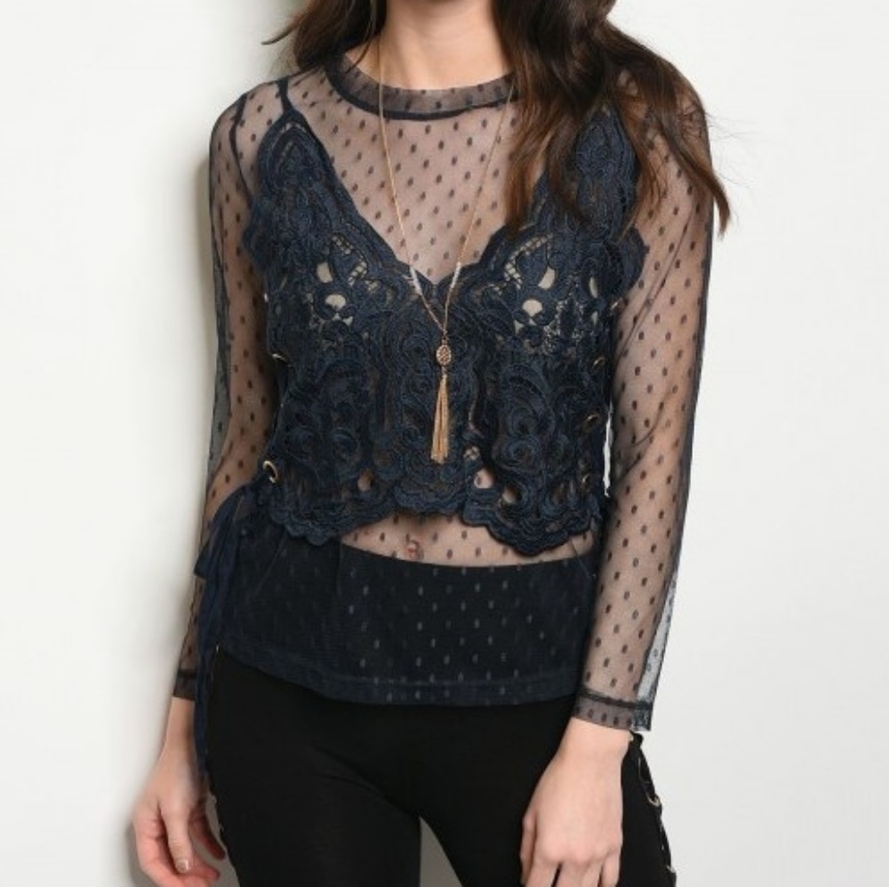 Two piece Navy Top